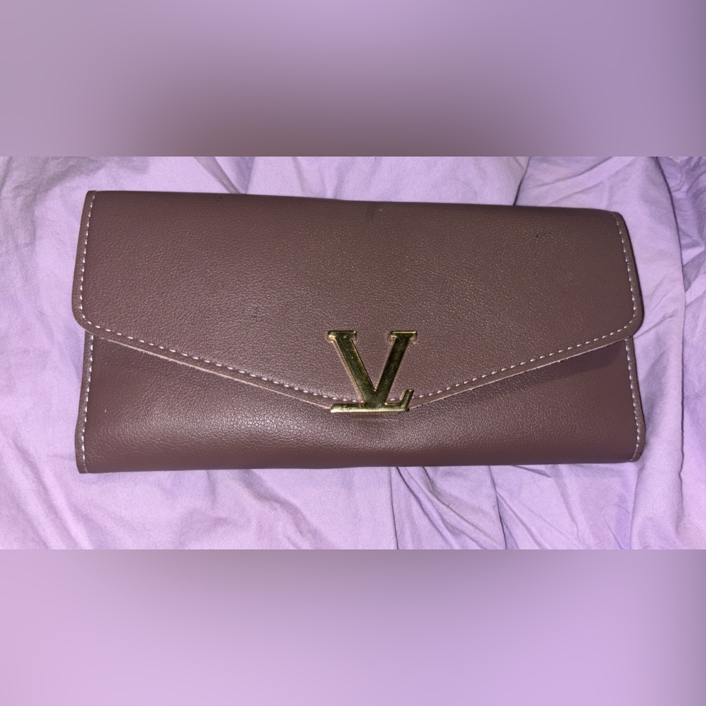 Brown Wallet with Gold Accent